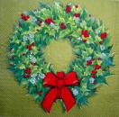 027 Weihnachten Blumen - 3-lagig (gold)